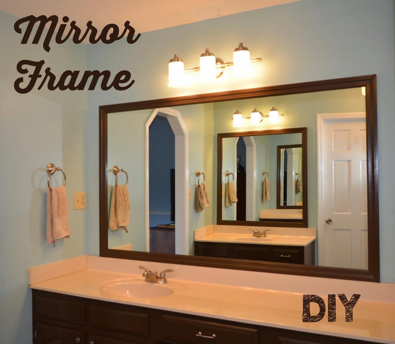 From Nerdy to Thirty Bathroom Renovation Mirror Frame