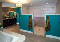 18+ Teal Bathroom Background