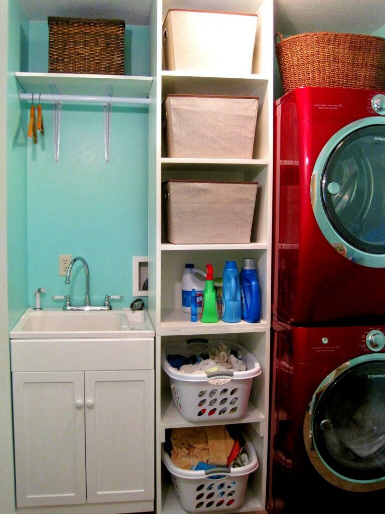 Storage Room Laundry Shelves | Sliding Doors