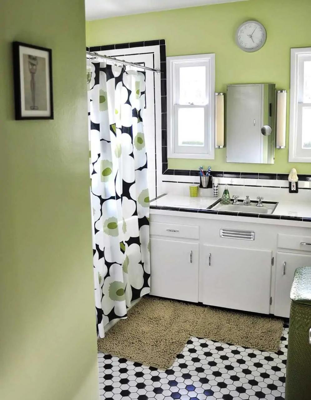 Black and white tile bathrooms done 6 different ways Retro Renovation