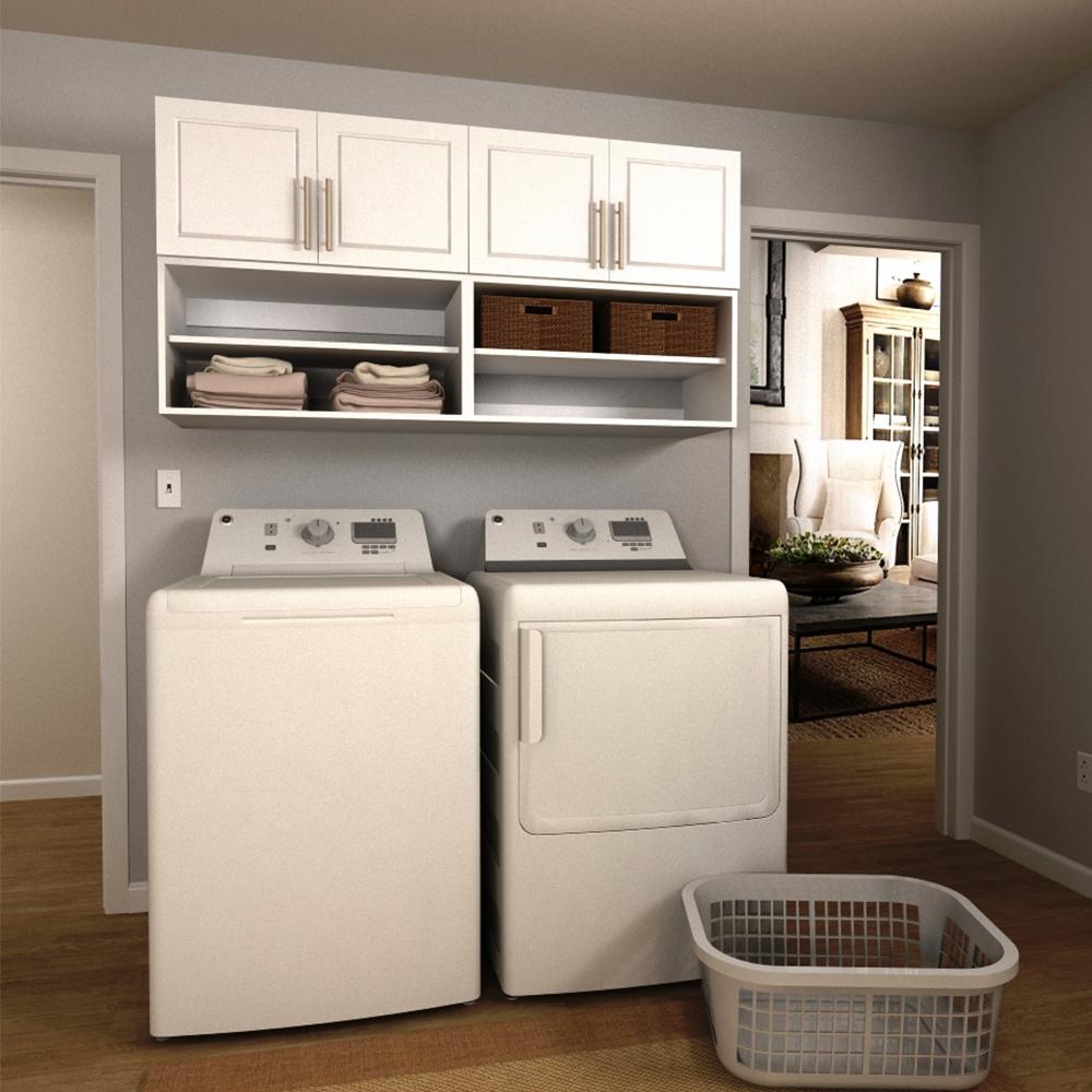 Modifi Madison 60 in. W White Open Shelves Laundry KitENL60B