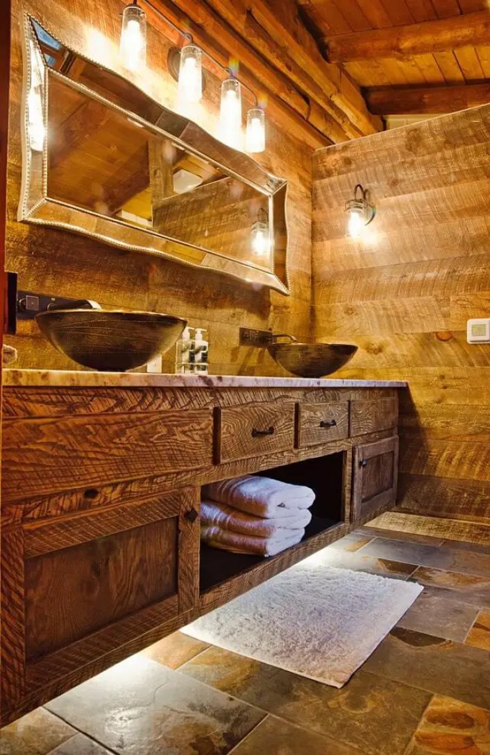 27 Rustic Bathroom Decor Inspired by Nature