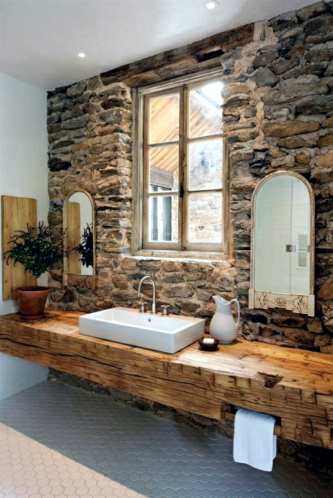 Wooden bathroom design Ideas for Rustic Bathroom Interior Design