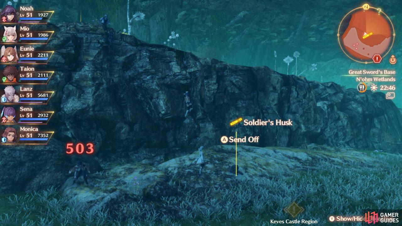 Exploring the Great Sword's Base Chapter 5 Walkthrough Xenoblade